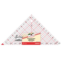 Regla triangular · Corta triángulos de medio cuadr